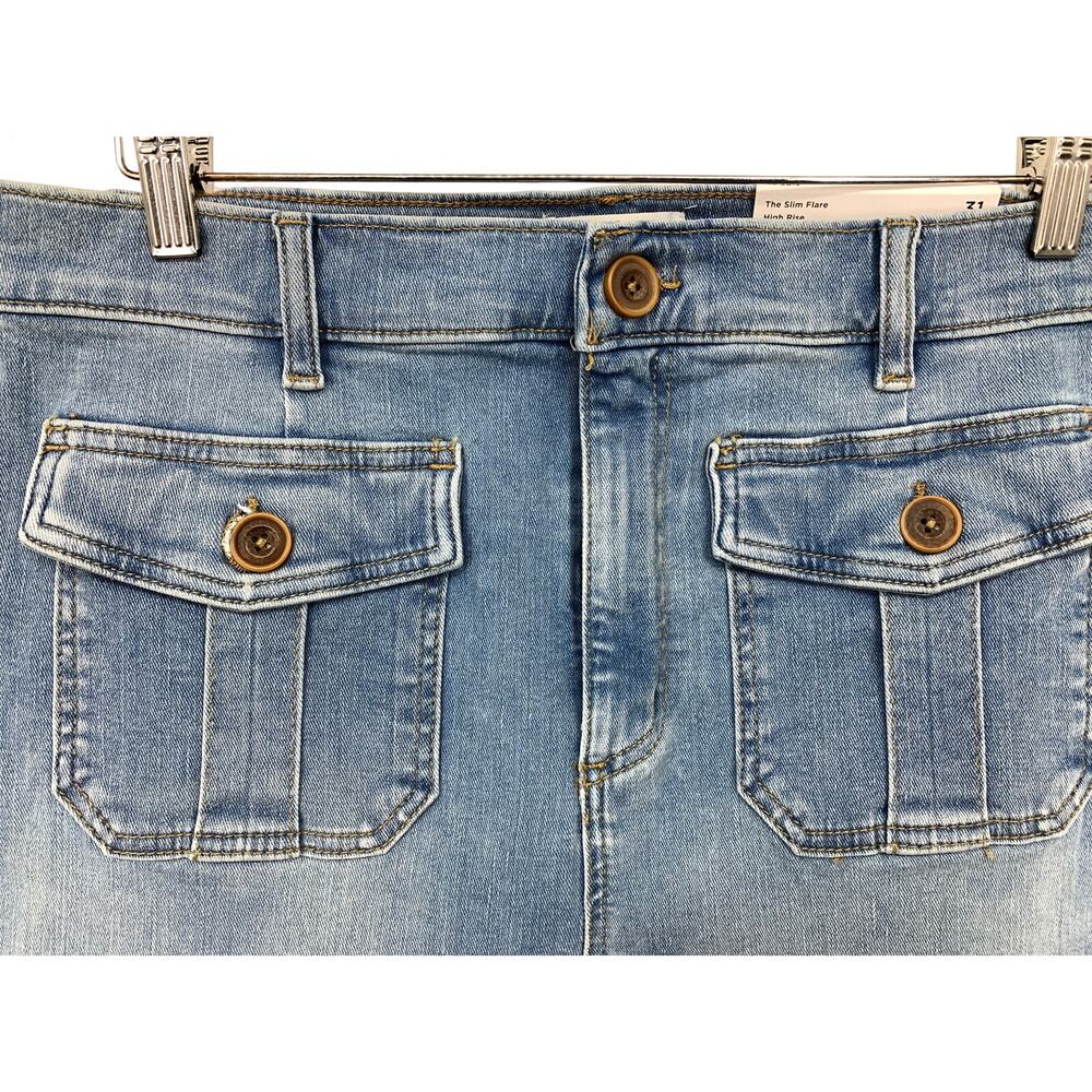 Ann Taylor Loft Jeans Women 31 Slim Flare Stretch Denim Front Pockets NWT New - Picture 3 of 7